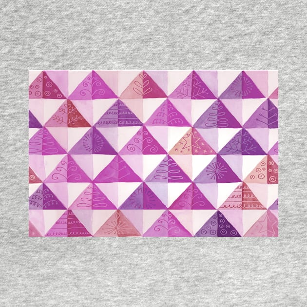 Watercolor quilt - purple by MariaMahar